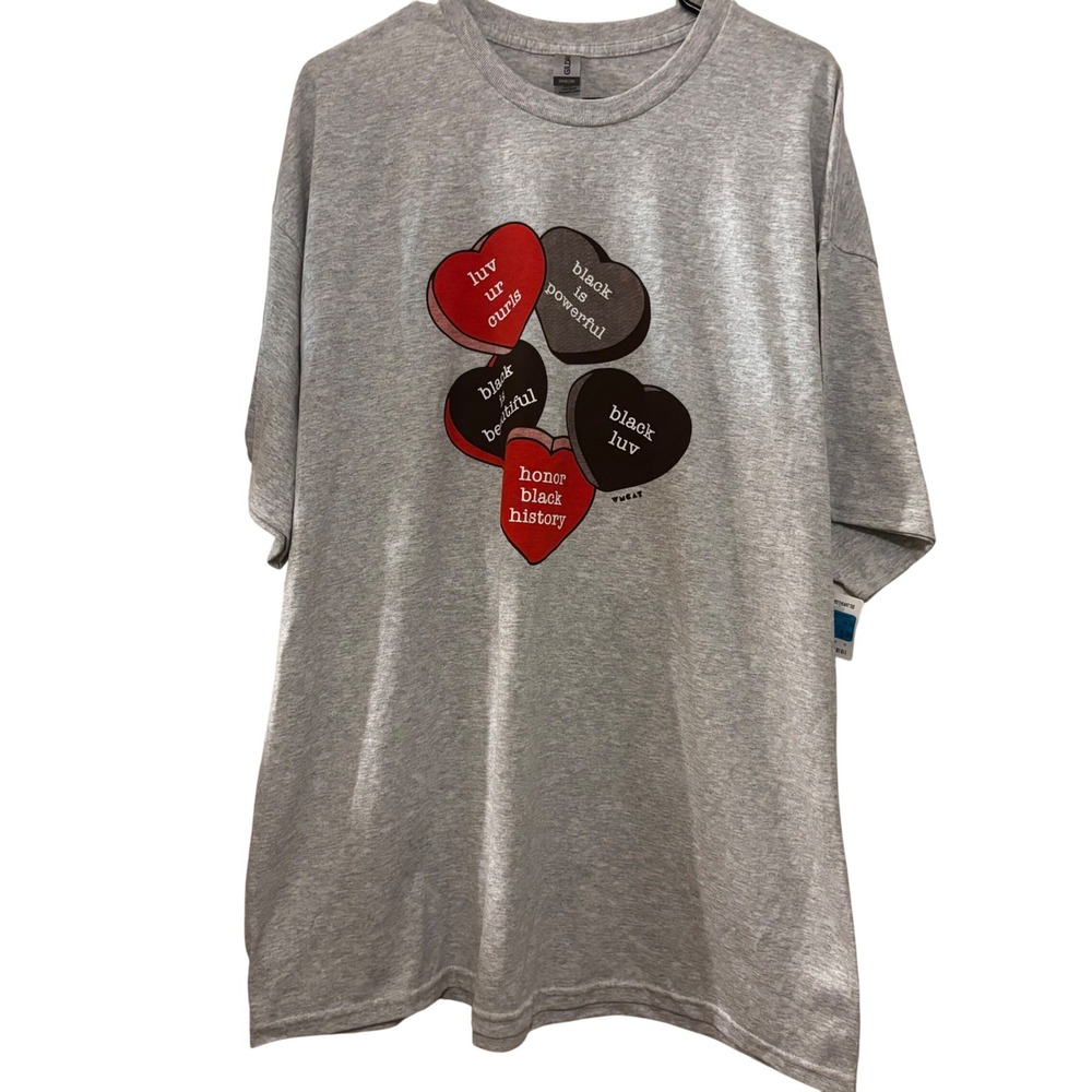 Gildan Unisex Sweetheart Empowerment Sayings T-Shirt Sz‎ 2XL NWT Gray